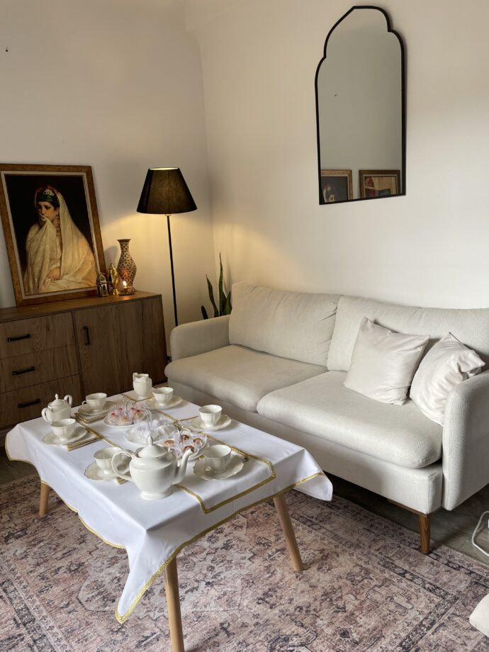 Pack table basse ( nappe + chemin de table + 6 serviettes)