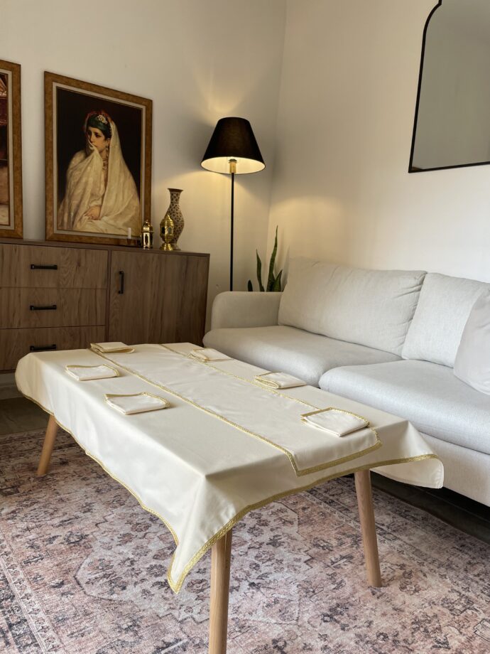 ⁦Pack table basse ( nappe + chemin de table + 6 serviettes)⁩ - الصورة ⁦9⁩