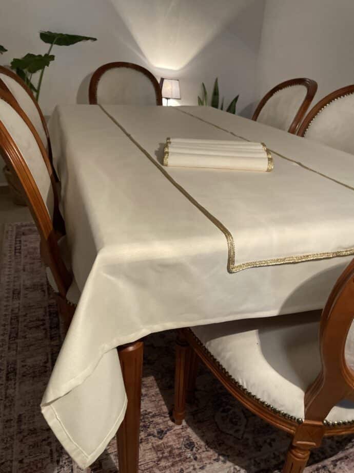 ⁦Pack : nappe + chemin de table + 6 serviettes⁩ - الصورة ⁦2⁩