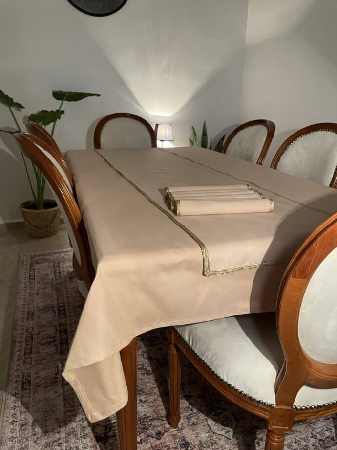 ⁦Pack : nappe + chemin de table + 6 serviettes⁩ - الصورة ⁦3⁩