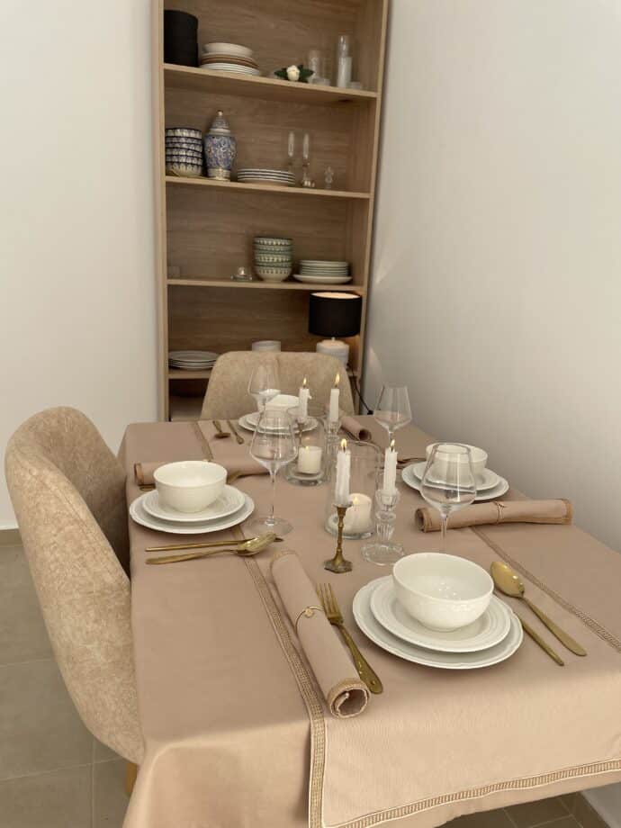 Pack : nappe + chemin de table + 6 serviettes